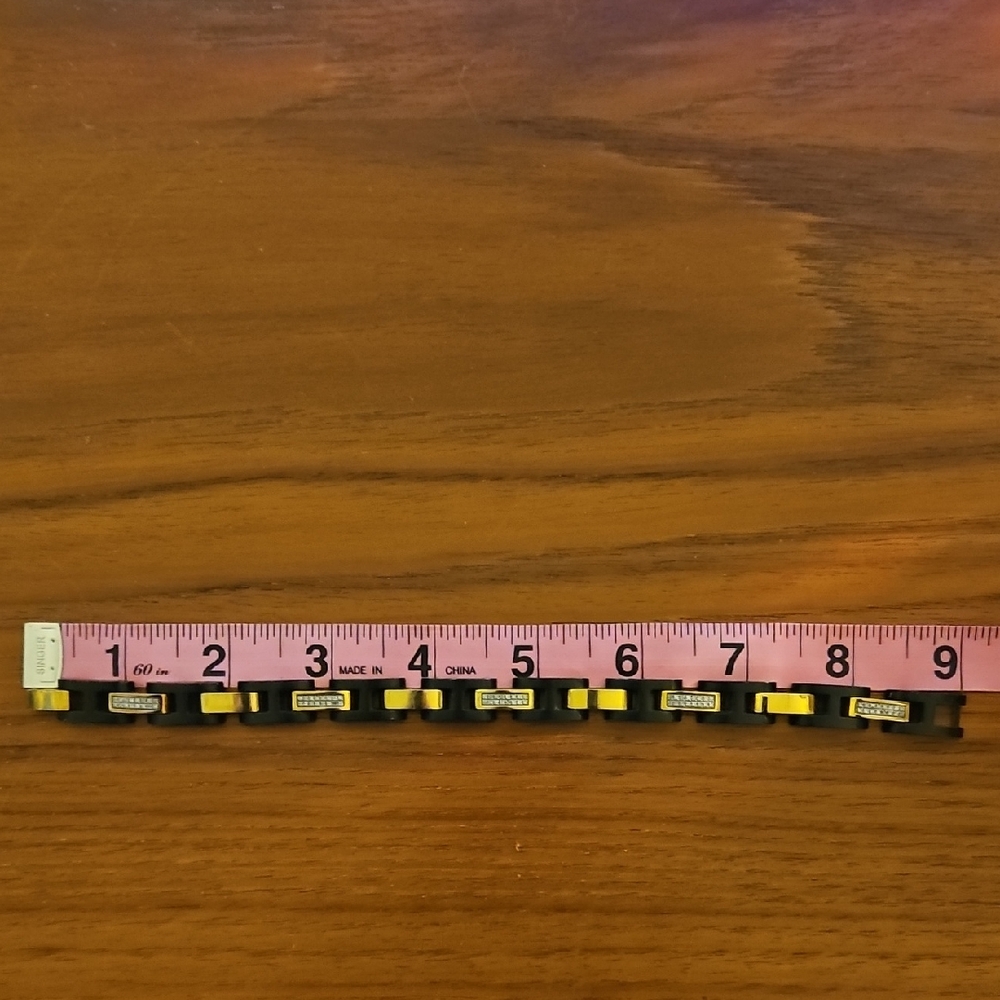 Gold and Black Men's Bracelet